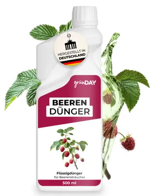 Produktbild von Beerendünger 500 ml - flüssiger mineralischer NPK-Dünger mit Spurennährstoffen für Beerensträucher - für ca. 125 Liter Gießwasser