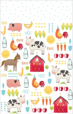 Produktbild von Plastiktischdecke Bauernhof Tiere 259 x 137 cm - Einheitsgröße