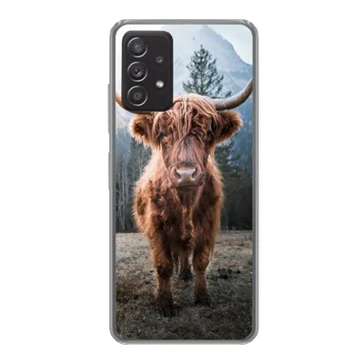 Produktbild von MuchoWow® Handyhülle Schutzhülle Hülle für Samsung galaxy a73 Schottischer Highlander - Berg - Tier Silikon Softcase Handy Hülle - Handyhülle