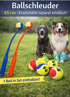 Produktbild von Ballschleuder Ballwerfer BLAU für Hunde Wurfarm Hundespielzeug Werfer Tennisball Dog