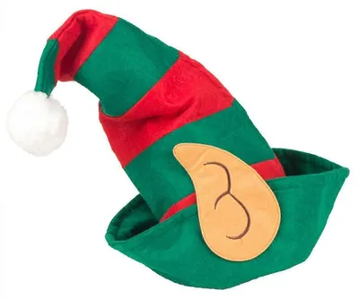 Produktbild von Elf Weihnachtsmütze mit Ohren, Uni-Erwachsene, Grün & Rot
