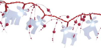 Produktbild von Best Season LED-Lichterkette "Felt Elk" 30teilig Kabel: rot, LED c/w, Timer, 1,75 m, Batterie, 726-27