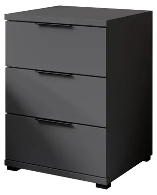 Productafbeelding van Nachtkastje >SMILLA 2< in de kleur grafiet - 46x61x42 cm (breedte x hoogte x diepte)