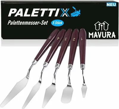 Image de PALETTIX Couteau à palette Set Couteau à peindre Spatule à peinture Spatule d'artiste