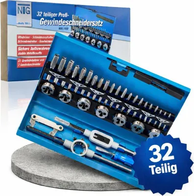 Produktbild von NTG Gewindeschneidesatz 32- tlg., Gewindeschneider