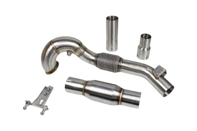 Produktbild von Downpipe Edelstahl 76mm 200 Zellen Kat für VW Golf 7 GTI Audi A3 8V 1.8T 2.0TFSI