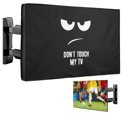 Produktbild von kwmobile 32" TV Abdeckung Outdoor - TV Abdeckung - Outdoor Fernsehabdeckung - Fernseher Hülle Bildschirmschutz - Schutzhülle wetterfest - Weiß Schwarz