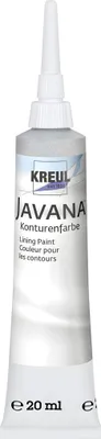 Produktbild von KREUL Javana Konturenfarbe Perlglanz-Effekt Silber 20 ml Tube