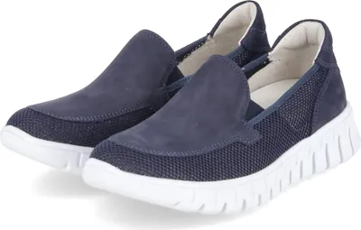 Immagine prodotto di Waldläufer scarpe da donna slip-on blu scuro in pelle e tessuto taglia: 41