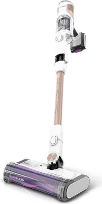 A close-up studio shot of a cordless vacuum cleaner against a white background.