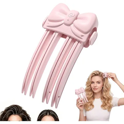 Produktbild von Kabelloser Beheizbarer Volumclip für den Haaransatz – 2 Stufen Hair Volume Clip, Tragbar für Feines & Dickes Haar – Rosa – B