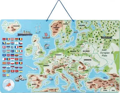 Zdjęcie produktu dla Magnetyczna mapa EUROPY, gra planszowa 3 w 1 w AJ