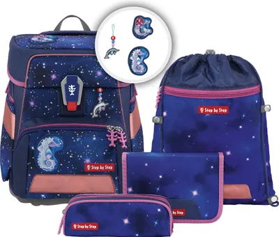 Zdjęcie produktu dla Step by Step Space Reflect 5-częściowy zestaw tornistrów Star Seahorse Zoe ciemnoniebieski