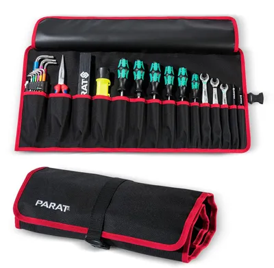 Produktbild von Parat 5990828991, Werkzeugkasten, Leder, Schwarz, Rot, 670 mm, 50 mm, 330 mm