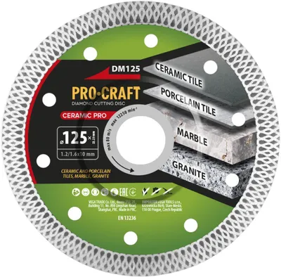 Obrázek produktu pro Diamantový řezný kotouč Ceramic PRO Procraft DM125