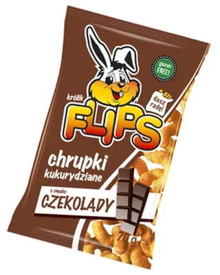 Zdjęcie produktu dla Flips Chrupki Kukurydziane o Smaku Czekoladowym 70g Sante