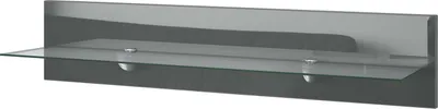Produktbild von Vladon Wandregal Bari, Germany, in Grau Hochglanz - Modernes Schweberegal (98 x 20 x 19 cm)