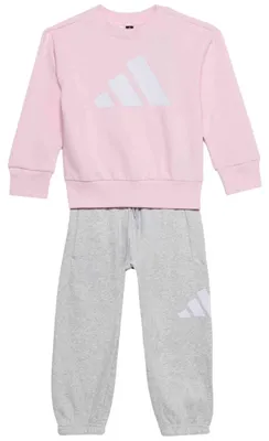 Produktbild von adidas Unisex Kinder Essentials Jogger Track_Suit, clear pink/white/white, 5-6 Y