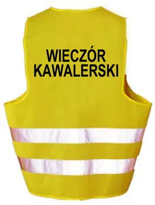 Zdjęcie produktu dla Kamizelka odblaskowa imprezowa WIECZÓR KAWALERSKI