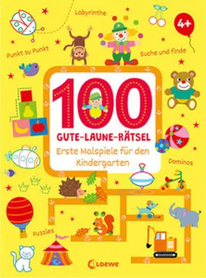 Obrázek produktu pro 100 Gute-Laune-Rätsel - Erste Malspiele für den Kindergarten