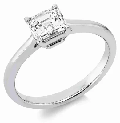 Produktbild von Solitärring 1IR43 aus 95KT Edelmetall, Weiß, Ringweite 53, hochglanzpoliert, Verlobungsring