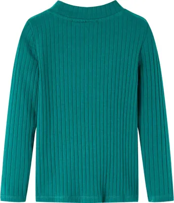 Immagine prodotto di vidaXL Camicia a manica lunga per bambini in maglia a costine verde scuro 116