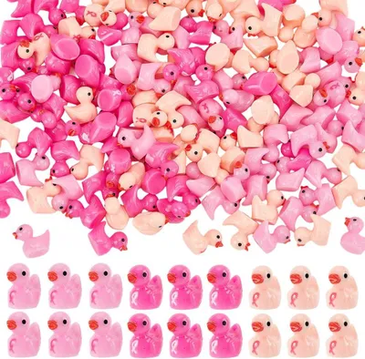 Productafbeelding van Mini hars eenden bulk 3 kleuren bewustzijn - Set van 150 - Paars lint eenden geestelijke gezondheid geschenken