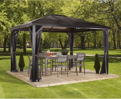 Zdjęcie produktu dla Sojag altana Verona 10x14 antracyt 298 x 423 x 261 cm (dł. x szer. x wys.) aluminium