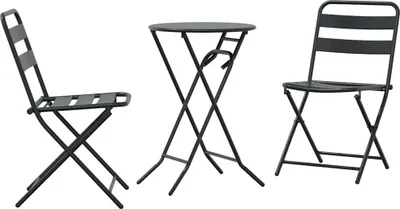 Immagine prodotto di Set da giardino VidaXL, 3 pezzi, acciaio antracite
