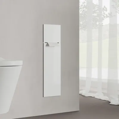 Imagen del producto de Módulo para inodoro Kronenbach Cube, diseño de 60 cm, para instalación empotrada, con frente de vidrio y apertura hacia la derecha