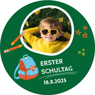 Produktbild von Tortenaufleger essbar individuell Einschulung 20cm Fondant