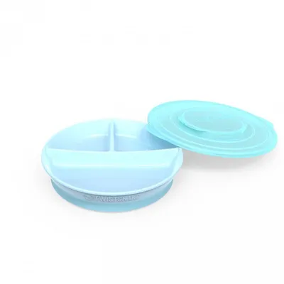 Produktbild von Twistshake Divided Plate, Teller für Kleinkinder, Blau, Polypropylen (PP), Thermoplastisches Elastomer (TPE), Junge/Mädchen, 0,5 Jahr(e)