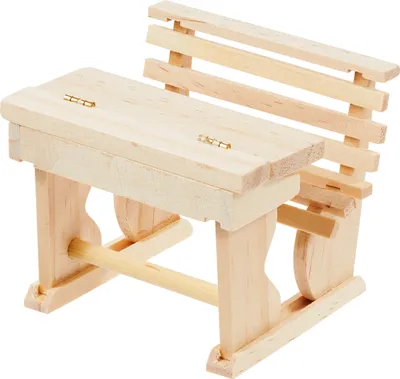 Produktbild von Miniatur Schulbank, 7 x 5,8 x 6 cm, Natur