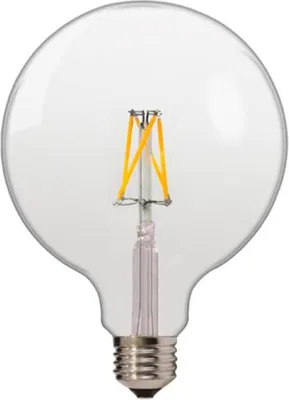 Image de Ampoule LED E27 G125 6.5W Filament - Blanc Chaud 2300K - 3500K