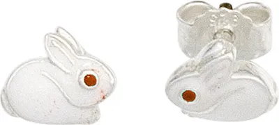 Produktbild von Ohrringe Stecker Ohrstecker Hase Häschen 925 Silber rhodiniert Kinder
