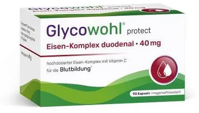 Produktbild von Glycowohl Eisen-Komplex duodenal 40 mg+Vit.C Kaps. 90 St