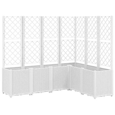 Produktbild von Pflanzkübel mit Rankgitter Weiß 160x120x140 cm PP