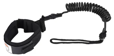 Obrázok produktu pre Stand Up Paddle Board 5 mm stočené pružinové lano na nohy Surfing Leash pre surfovacie dosky (čierna)