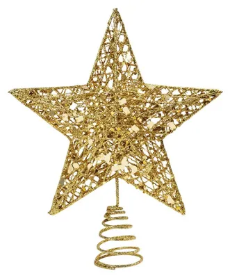 Zdjęcie produktu dla Wierzchołek choinki, złoty, 25 cm, metal, brokatowy