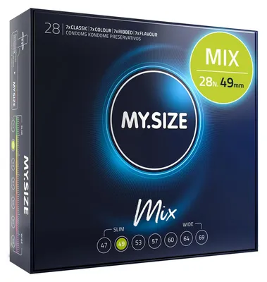 Immagine prodotto di My.Size Mix Preservativi misura 2, 49 mm, confezione grande, 28 Pezzi