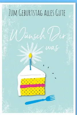 Produktbild von Geburtstag - Glückwunschkarte im Format 11,5 x 17 cm mit Umschlag
