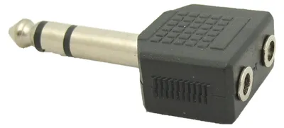 Produktbild von Lechpol ZLA0297S Adapter 6,3mm auf 3,5mm Stereo 2 Buchsen