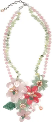 Produktbild von Halskette Dirndl Natalie mit Glasblüten von Allgäu Rebell
