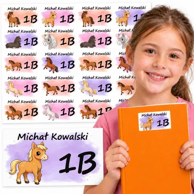 Produktbild von NAMENSSTICKER HEFT 20 St. - Tier Pferd Pferde Hobby HORSE