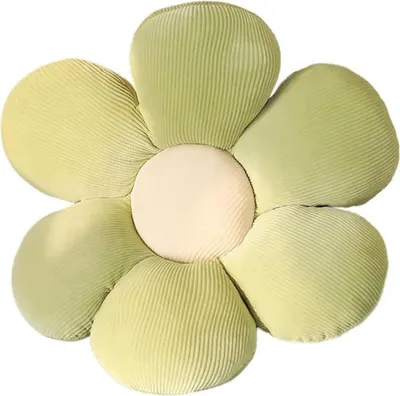 Produktbild von OKWISH Dekokissen, Sonnenblumen Kissen 40 cm, Weiches Deko-Kissen in Blumenform, Plüsch Sofa- & Bettkissen, Geschenkidee für Wohnzimmer & Schlafzimmer, Grün