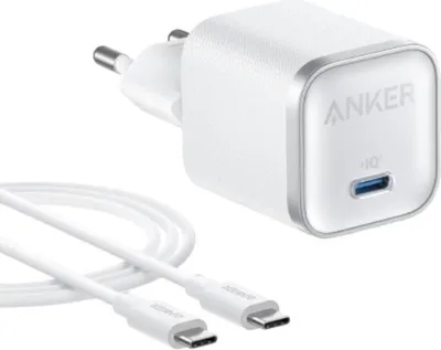 Immagine prodotto di Caricabatterie Anker Nano (45 W, con cavo USB-C da 180 cm) Bianco