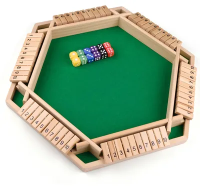 Produktbild von Shut The Box Holz-Würfelspiel für 6 Spieler Klassisches Gesellschaftsspiel