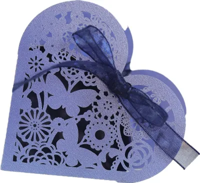 Produktbild von 50pcs Hochzeit Süßigkeiten Boxen, Liebe Herzform Hohlen Süßigkeiten Box Cookie Geschenk-Boxen Romantische Hochzeit Favors Niedlich Schokolade Box