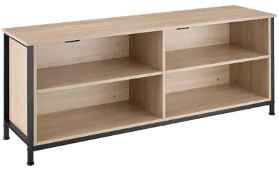 Image de Étagère pour téléviseur Navan 147x41x60,5cm - Bois clair industriel, Chêne Sonoma