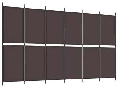 Immagine prodotto di Divisorio a 6 Pannelli Marrone 300 x 180 cm in Tessuto